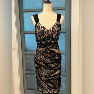 Sue Wong Nocturne Beaded Lace Dress Size 6
